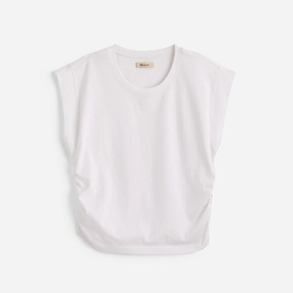 NWT Madewell Side-Cinch White Muscle Tee Size Small - Picture 1 of 12
